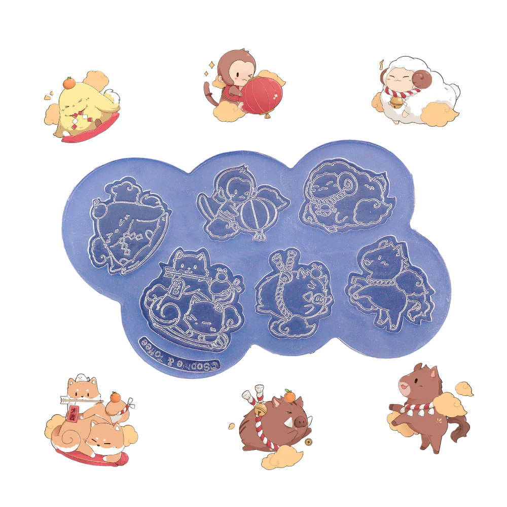 12 Chinese Lunar Zodiac Silicone Molds - Image 3