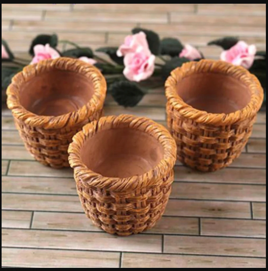 3D Basket Plate Miniature Silicone Mold - Image 5