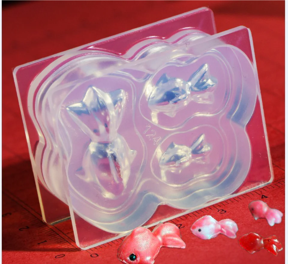3D Miniature Goldfish Silicone Mold - Image 3