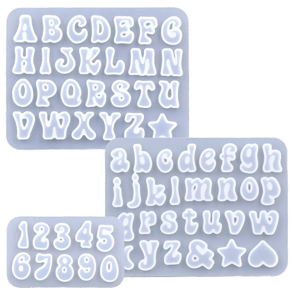 Alphabet & Numbers Silicone Mold Set kit
