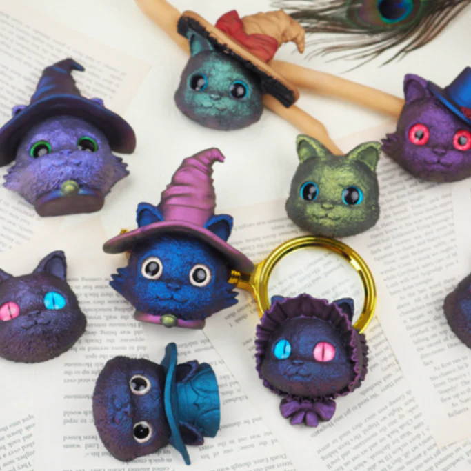 Cat Eyes Glass Cabochons (20 pieces) - Image 2