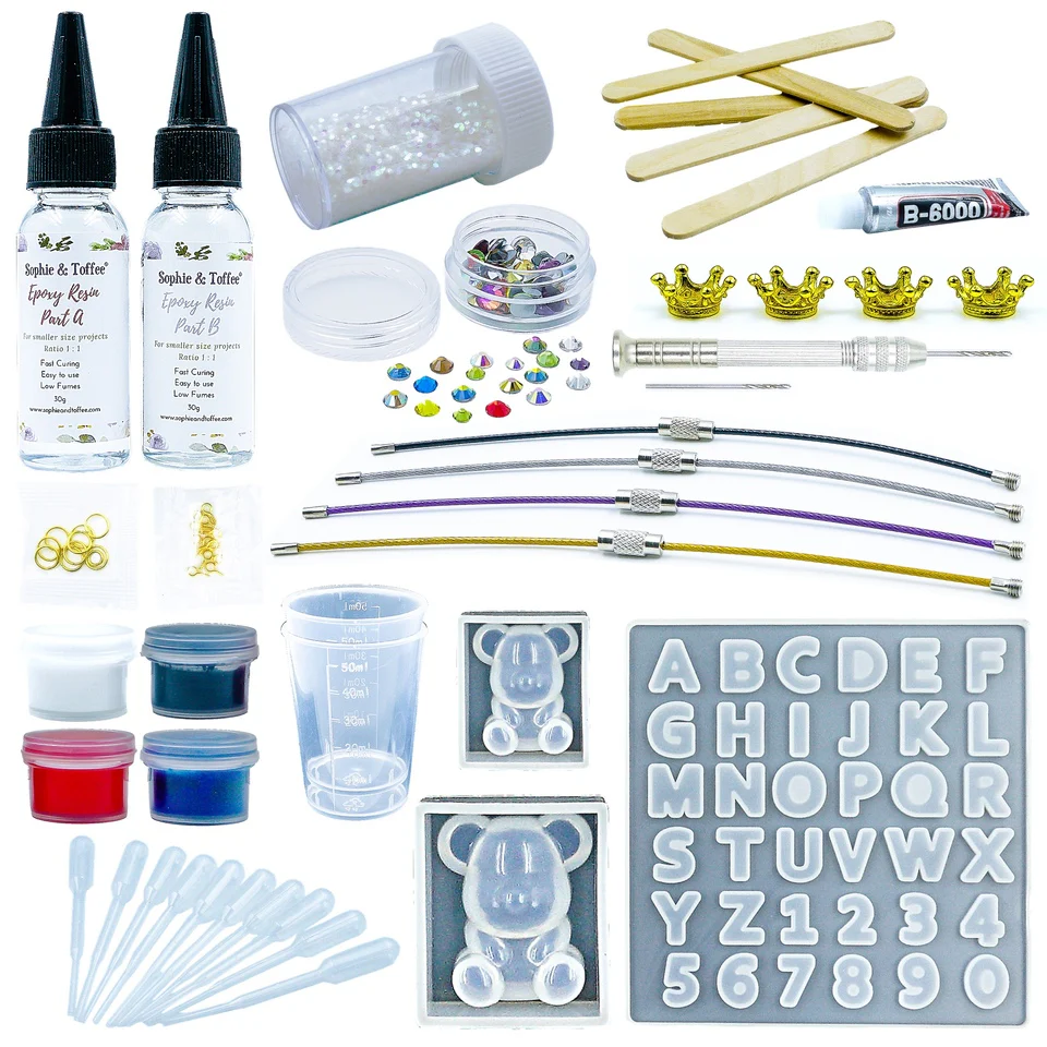 Beary Alpha Numeric Resin Craft Kit (Clearance)