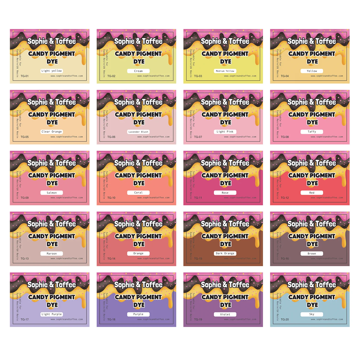 Candy Color Pigment Dye for Resin Craft Set 10ml - Image 3