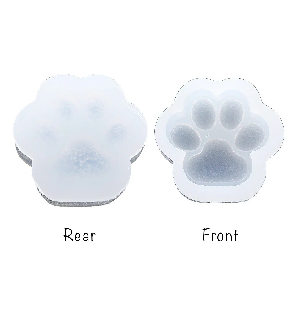 Crystal Studded Kitty Paw Silicone Mold - Image 3