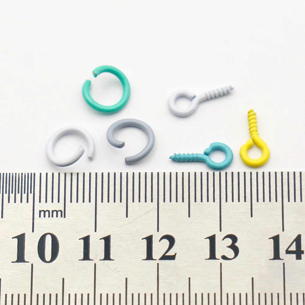Colorful Screw Eye Pins and Jumprings 40 pieces - Image 3