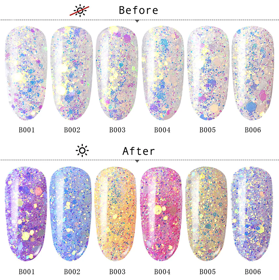 Colour Changing Glitters (6 pieces pack) - Image 3