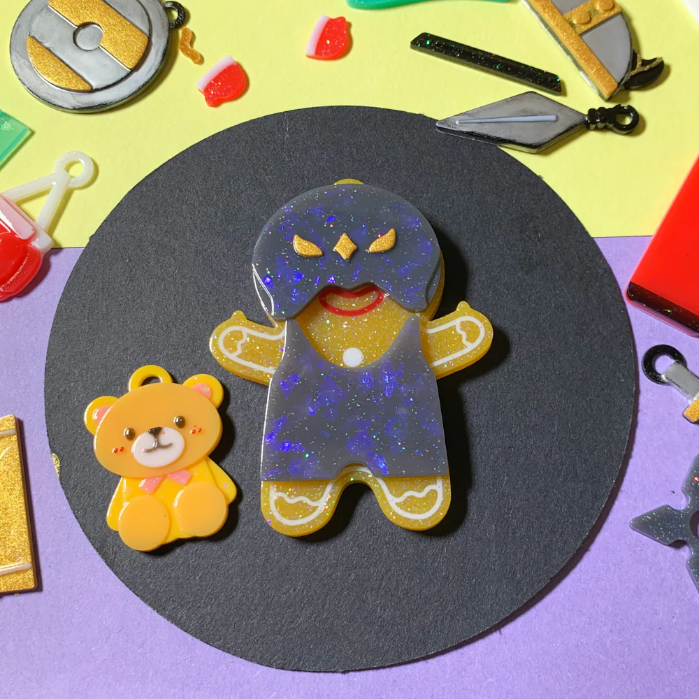 Gingerbread Man Warrior Martial Arts Silicone Molds Clearance - Image 10