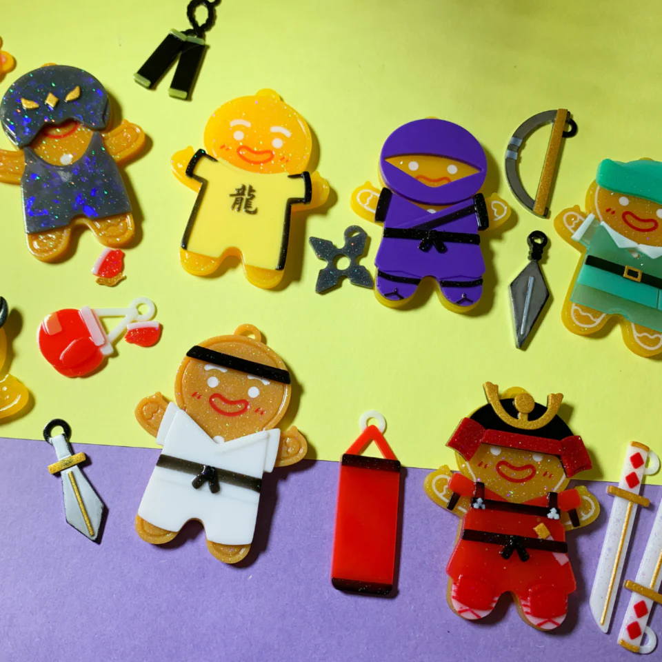 Gingerbread Man Warrior Martial Arts Silicone Molds Clearance - Image 11