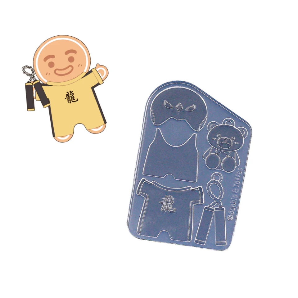 Gingerbread Man Warrior Martial Arts Silicone Molds Clearance - Image 4