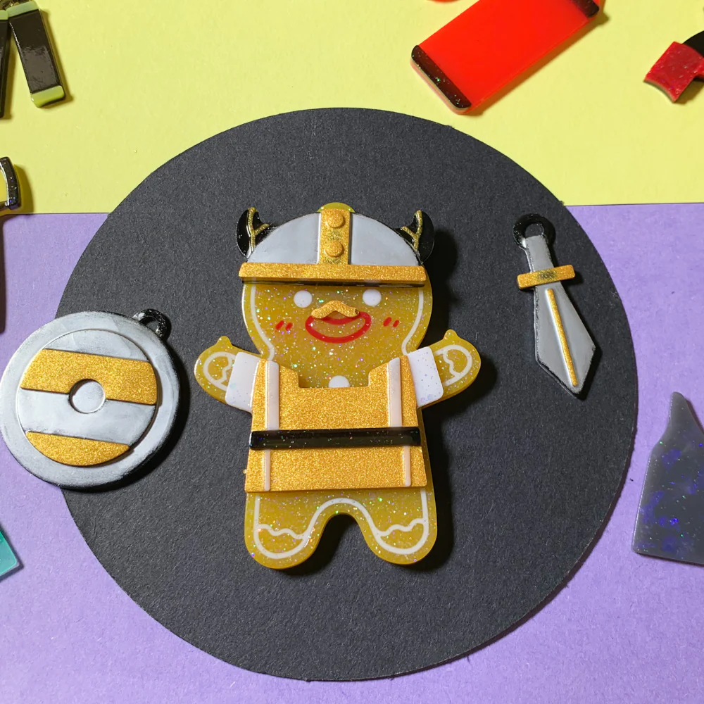 Gingerbread Man Warrior Martial Arts Silicone Molds Clearance - Image 7