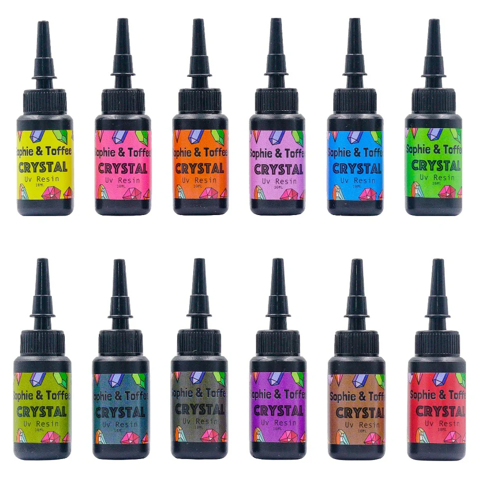 Crystal UV Resin 12 Colors 10ml - Image 2