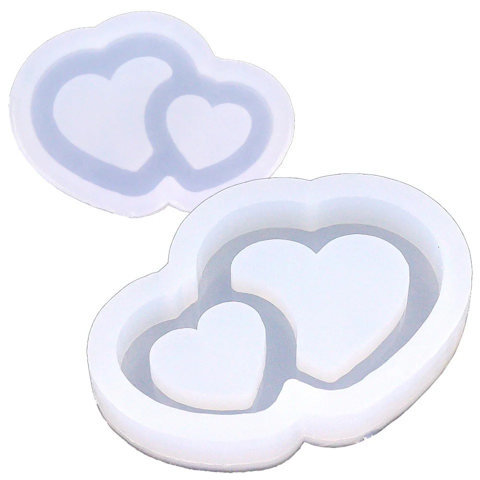 Double Heart Silicone Mold 2 pieces pack - Image 2