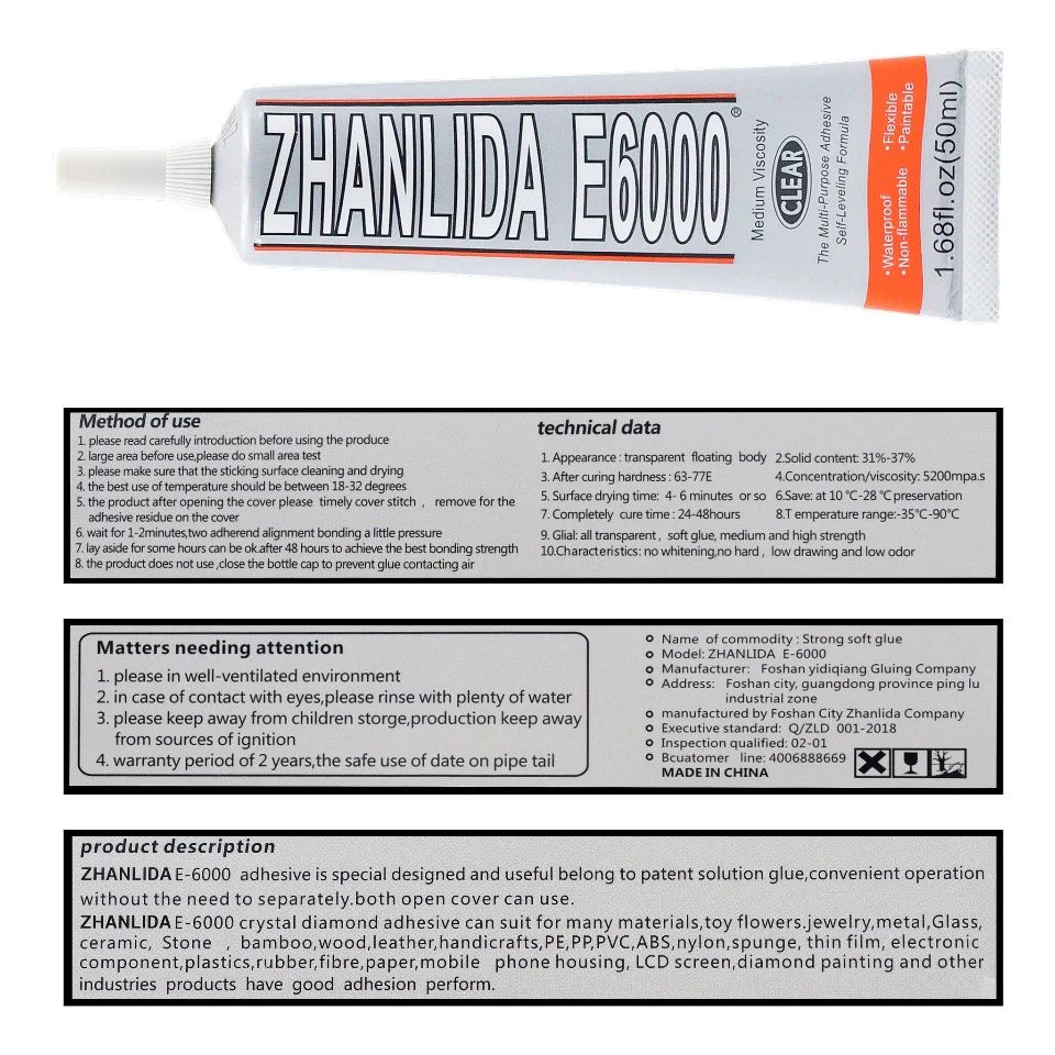 E6000 Clear Craft Glue 50ml - Image 3