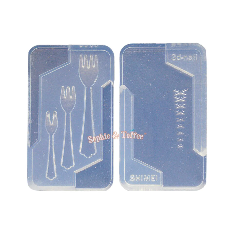 Fork Utensils Clear Silicone Mold - Image 2