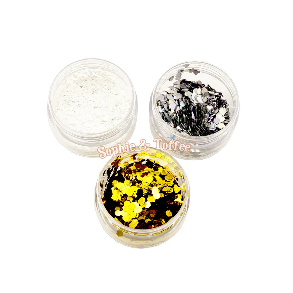 Glitter Heart & Hexagon Assortment Pack - Image 3