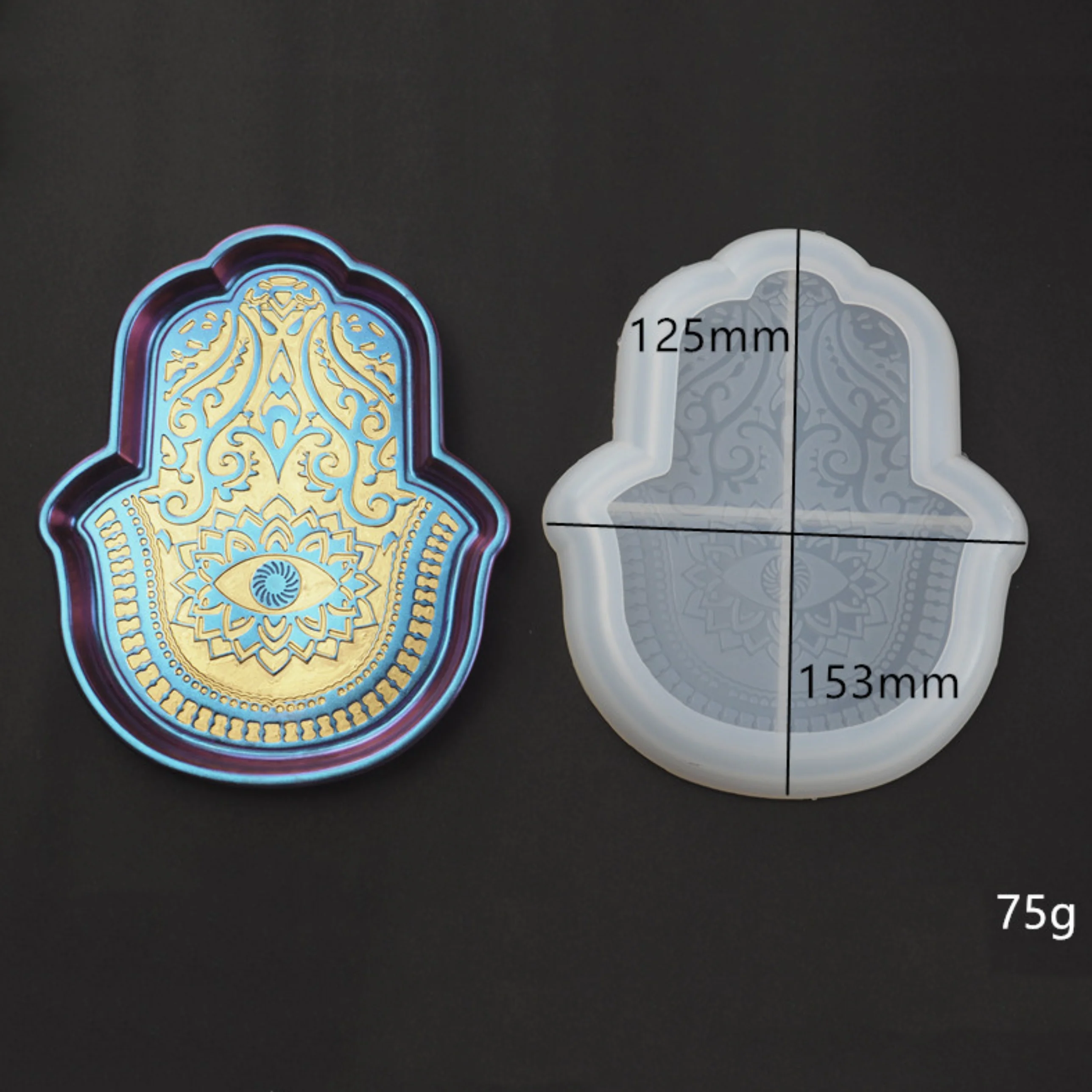 Hamsa Hand Dish Tray Silicone Mold - Image 3