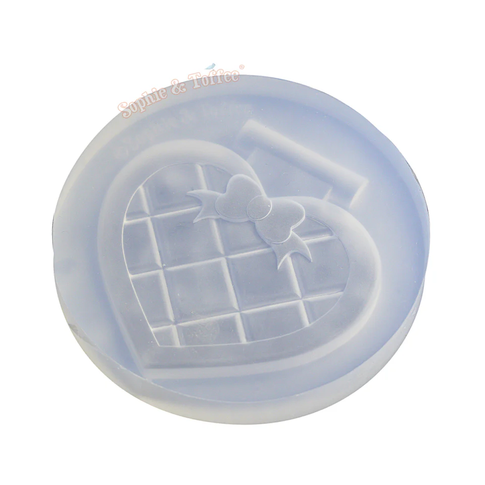 Heart Checkered Trinket Box Silicone Mold - Image 4