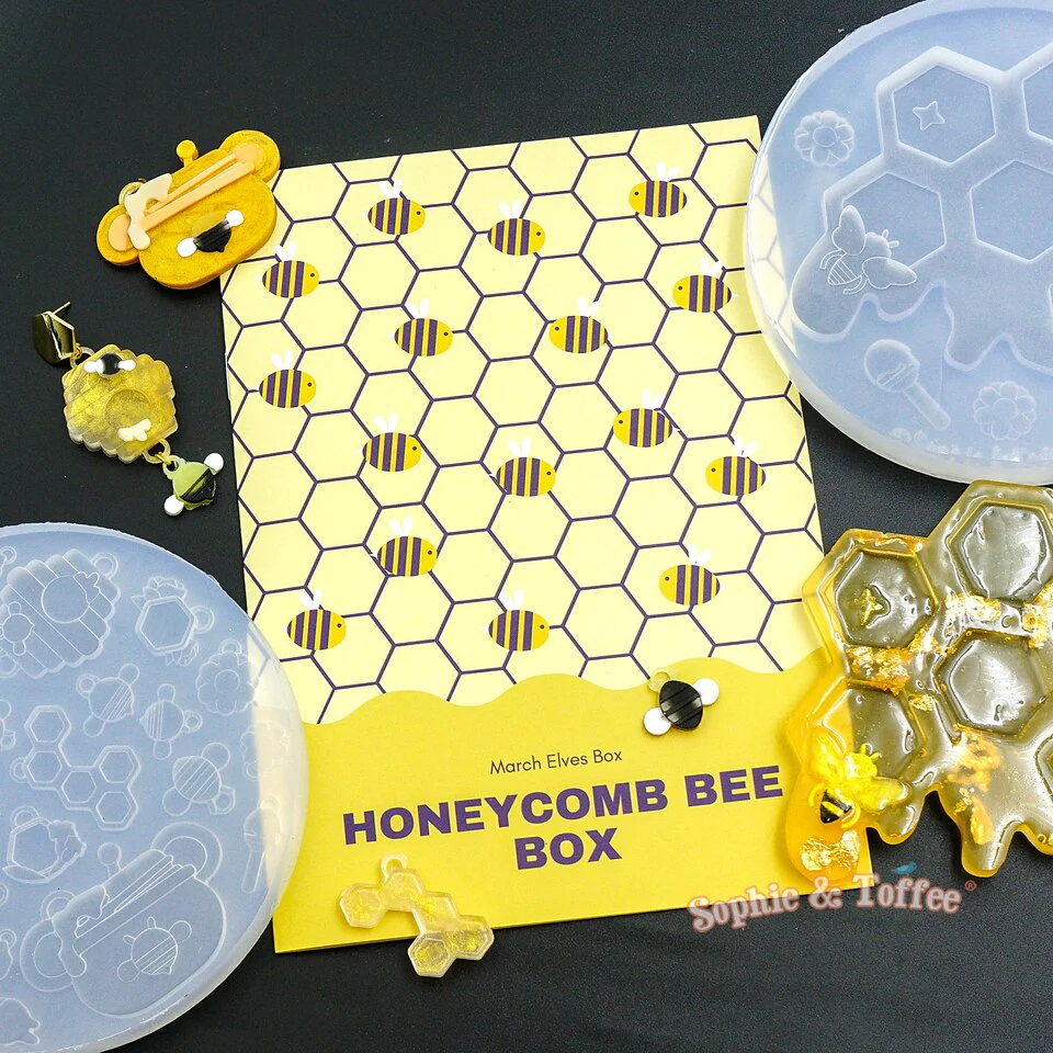 Honeycomb Bee Jewelry Silicone Mold - Image 3