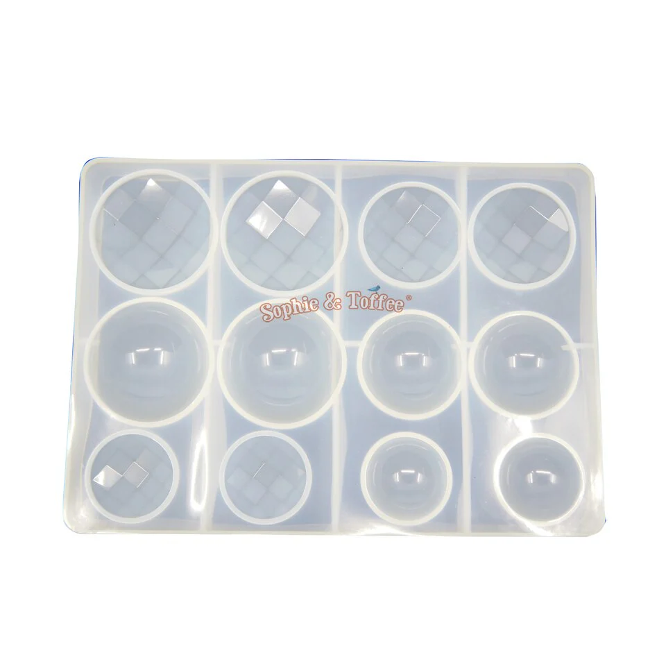 Large Circle Faceted Dome Silicone Mold