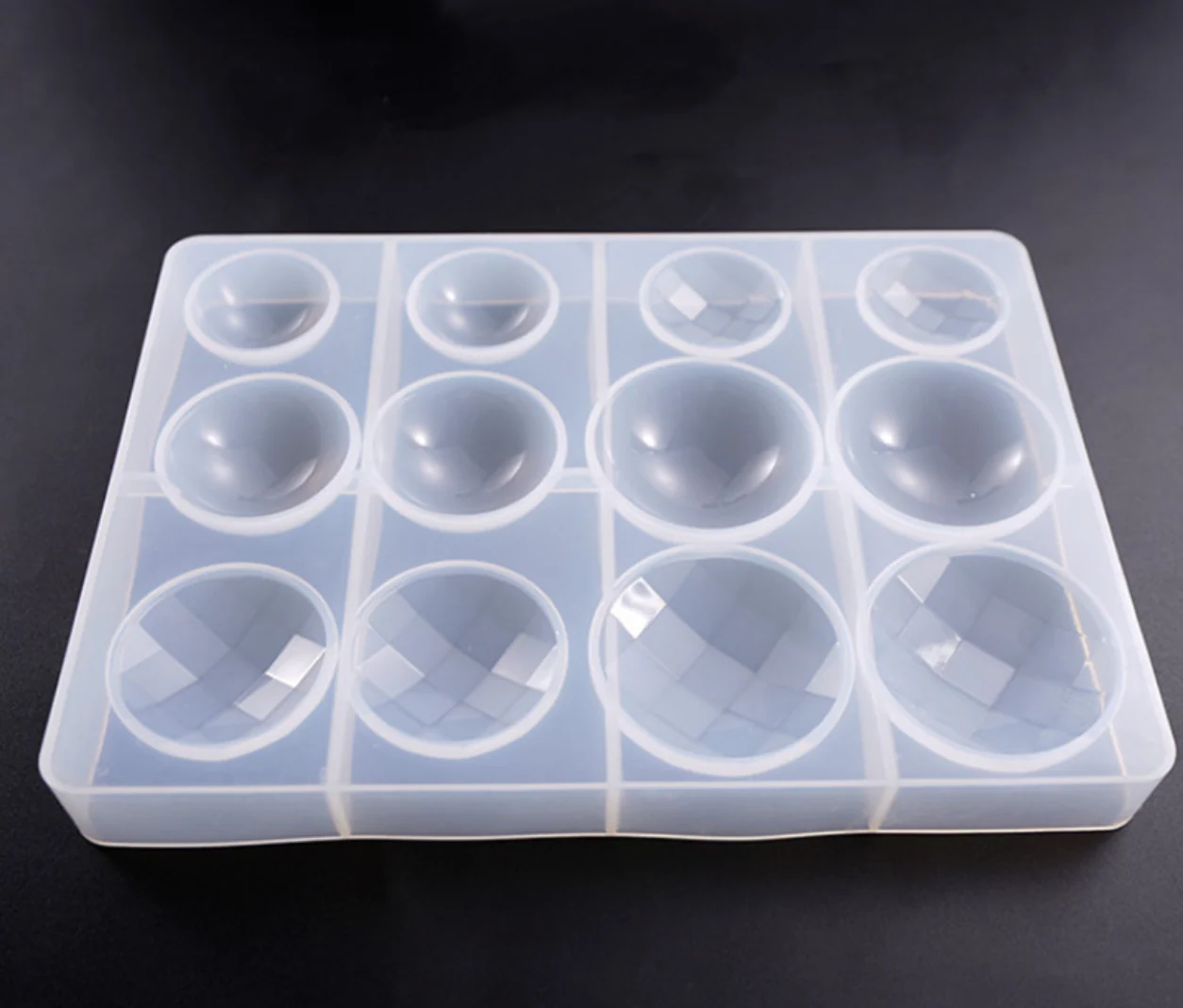Large Circle Faceted Dome Silicone Mold - Image 3