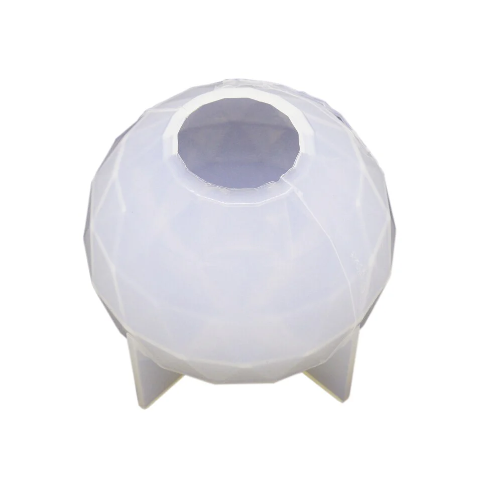 Large Faceted Crystal Sphere Silicone Mold - Image 2