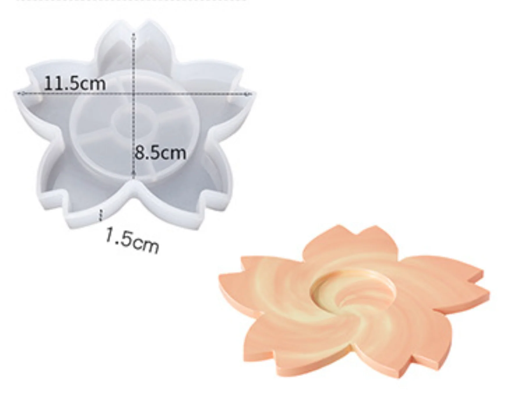 Sakura Trinket Dish Large Silicone Mold - Image 3