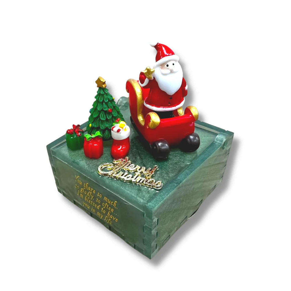 Santa Musical Box Christmas Resin Craft Kit - Image 3
