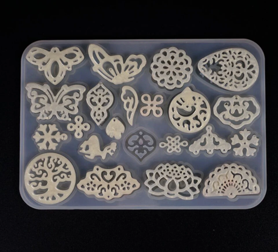 Oriental Earrings & Pendant Silicone Mold - Image 2