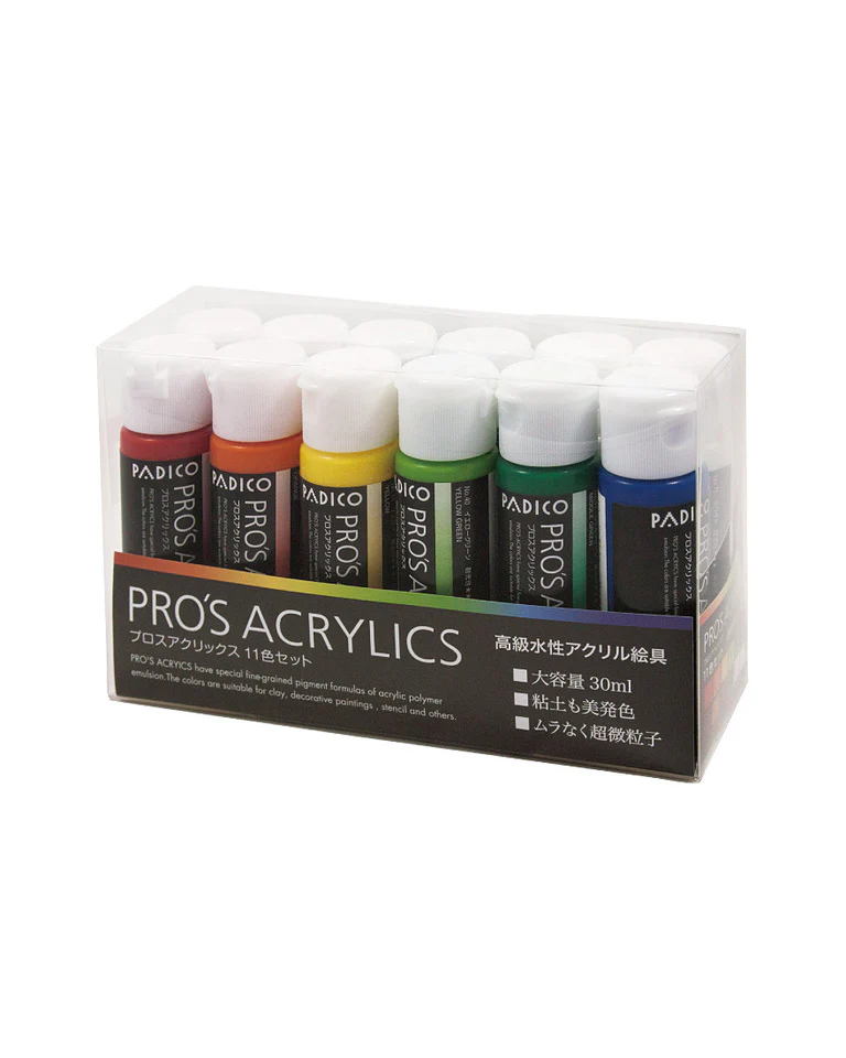 Padico Pro Acrylics 11 Colors Set (Clearance)