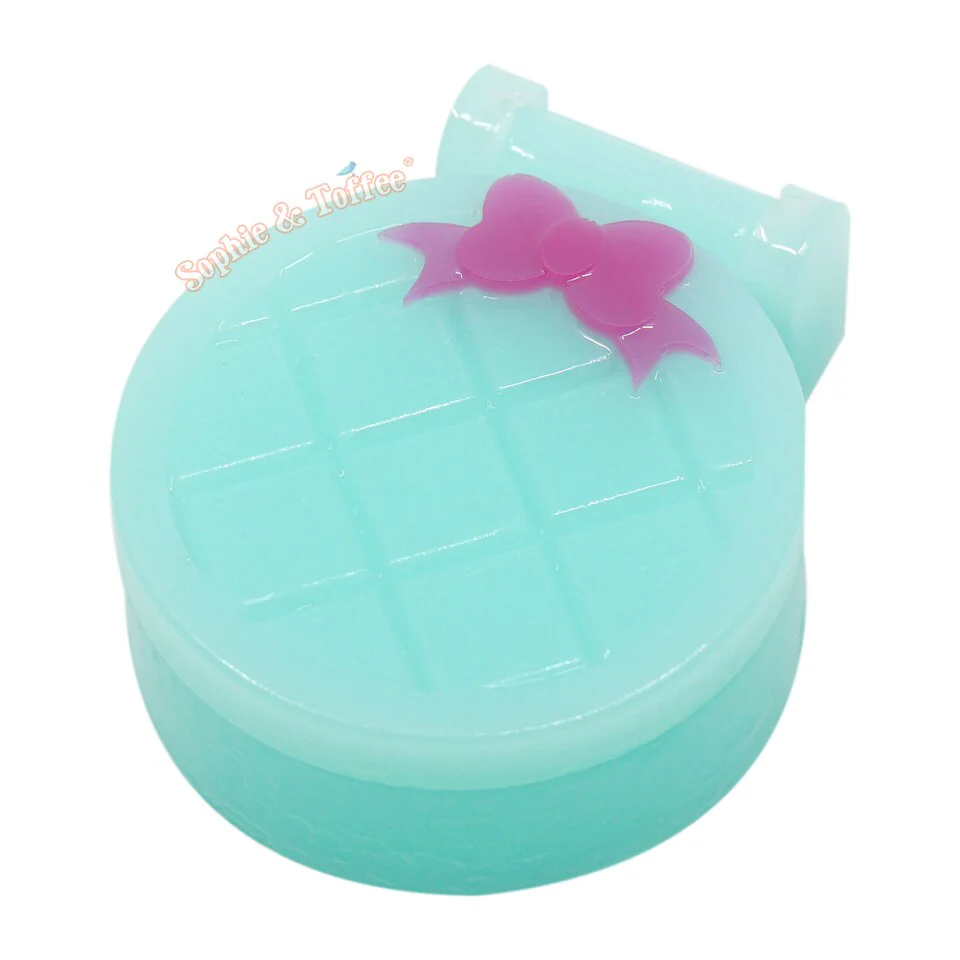 Round Checkered Trinket Box Silicone Mold - Image 2
