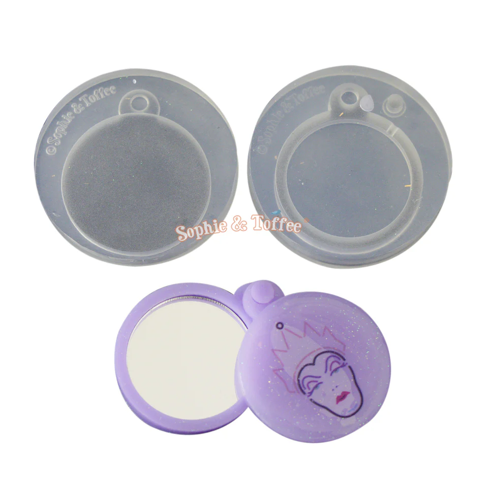 Round Compact Mirror or Shaker Locket Mold