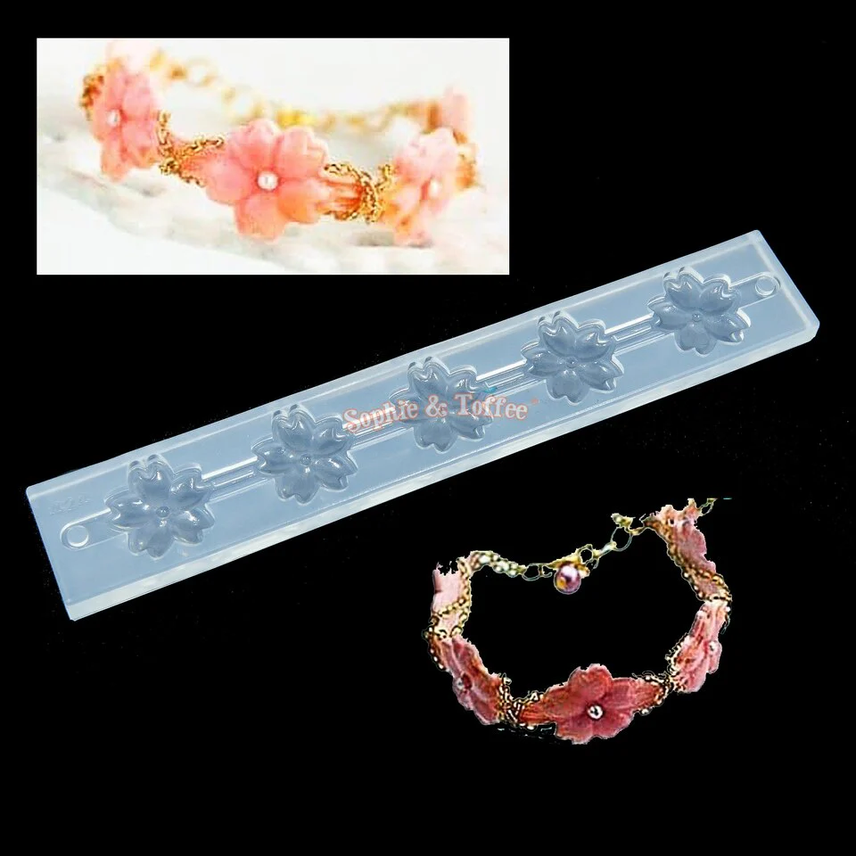 Sakura Flower Bracelet Silicone Mold - Image 3