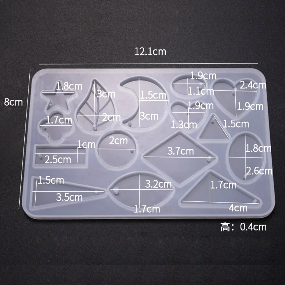 Shapes Earrings & Pendant Silicone Mold - Image 2