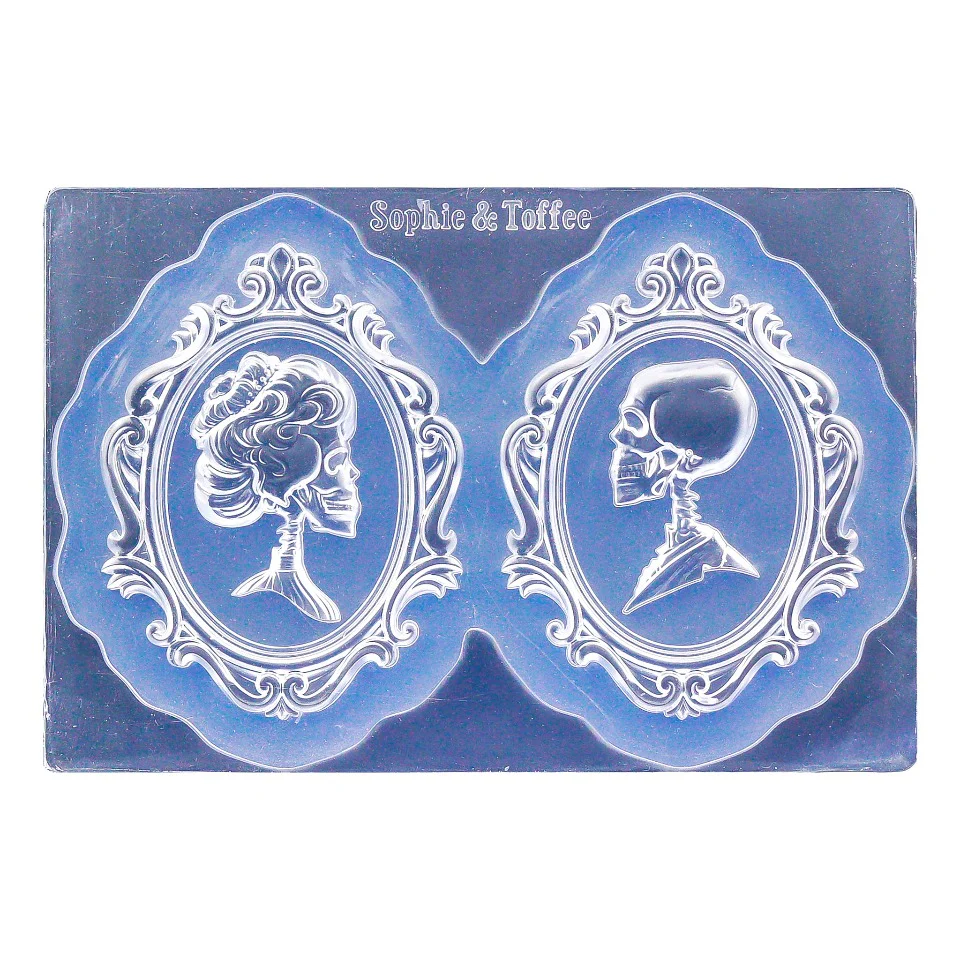 Skeleton Cameo Silicone Mold (2 Cavity)
