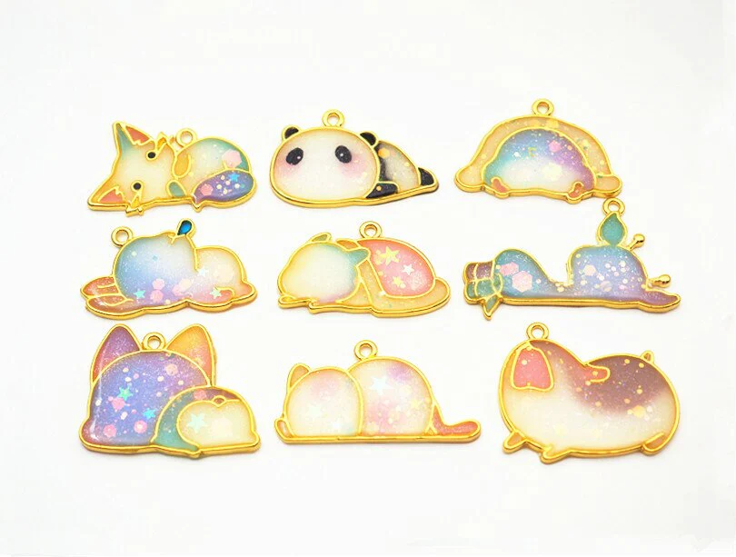 Sleepy Animals Theme Open Bezel Charms - Image 3