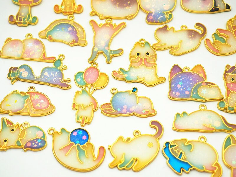 Sleepy Animals Theme Open Bezel Charms - Image 4
