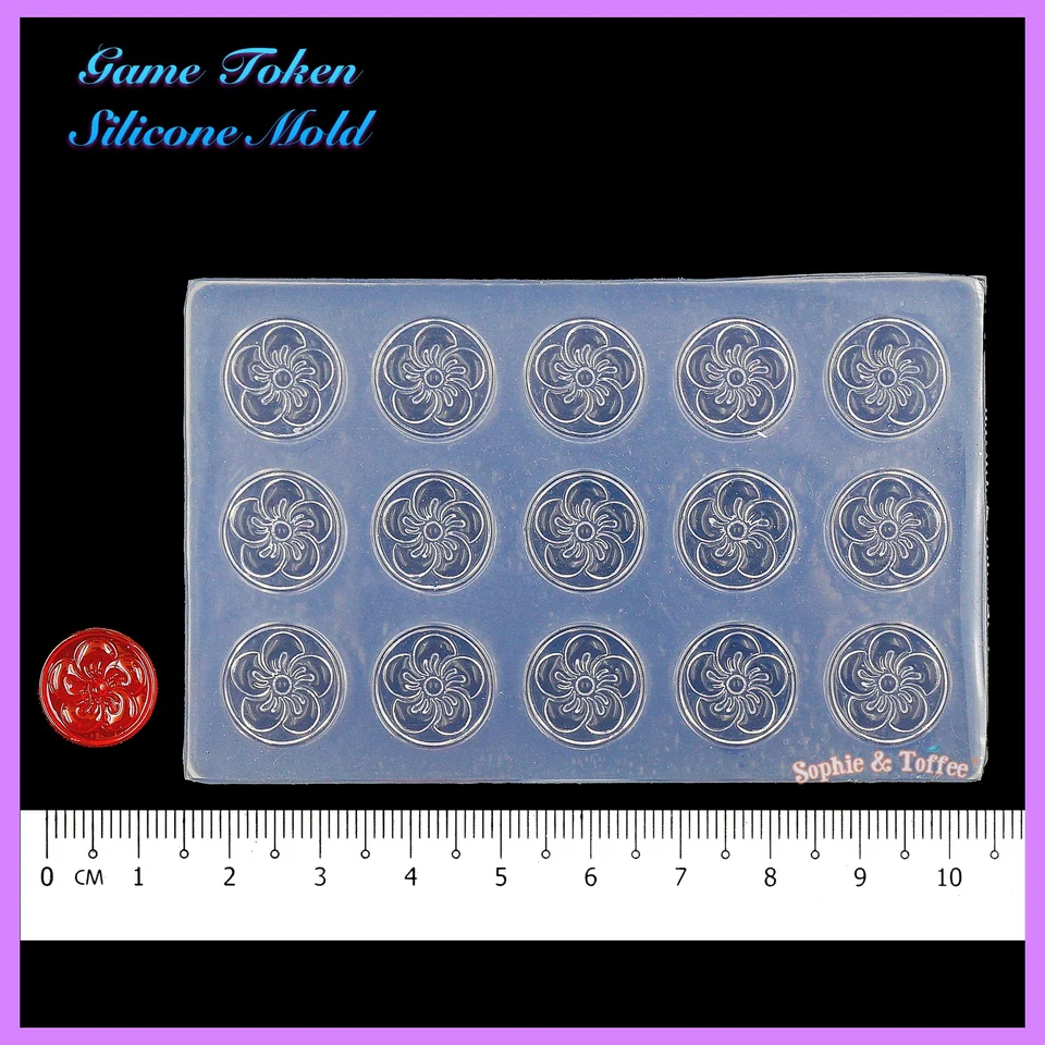 Travel Size Checkers Game Tokens Silicone Mold - Image 3
