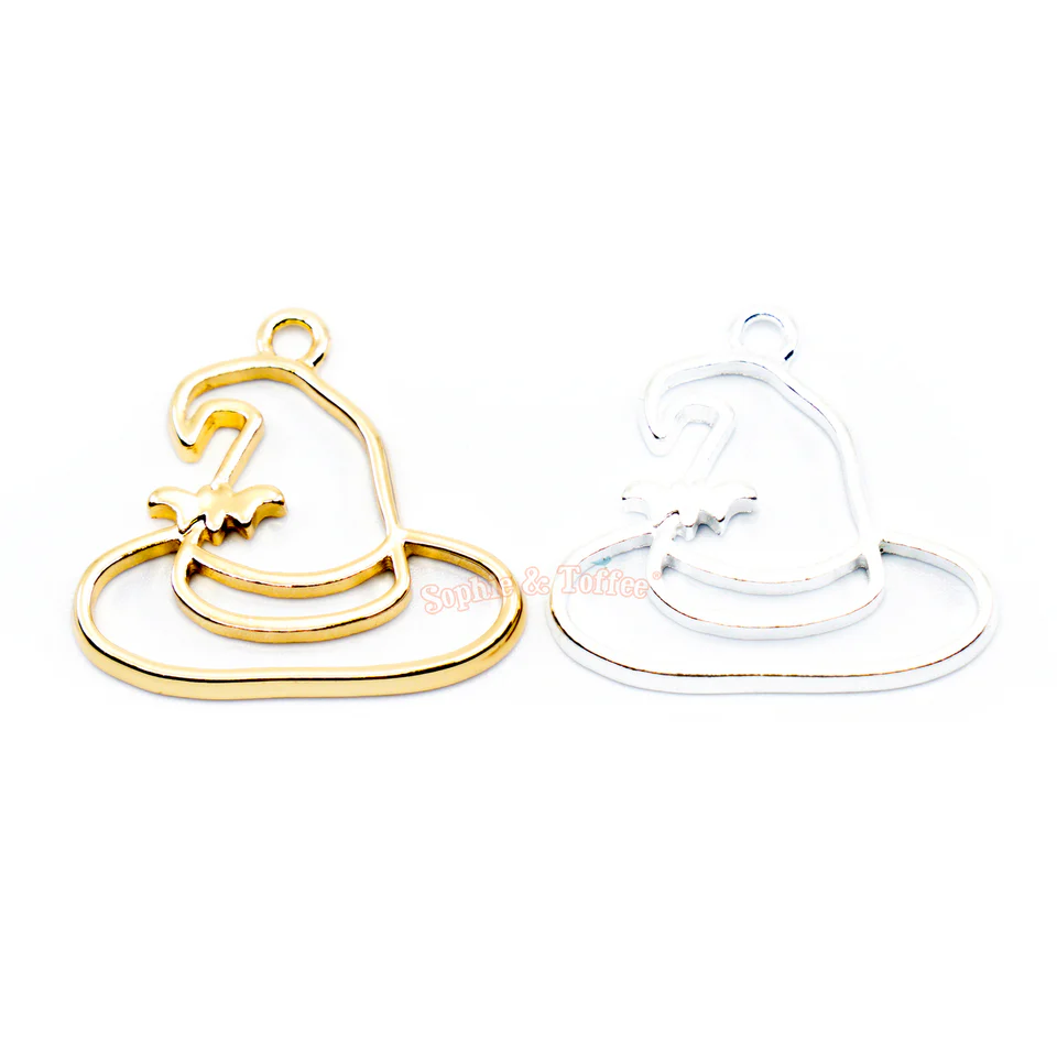 Witch's Hat Open Bezel Charm set
